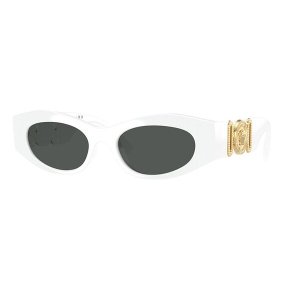 NWT VERSACE SUNGLASSES WOMEN OVAL WHITE EYEWEAR VERSACE - Picture 1 of 3